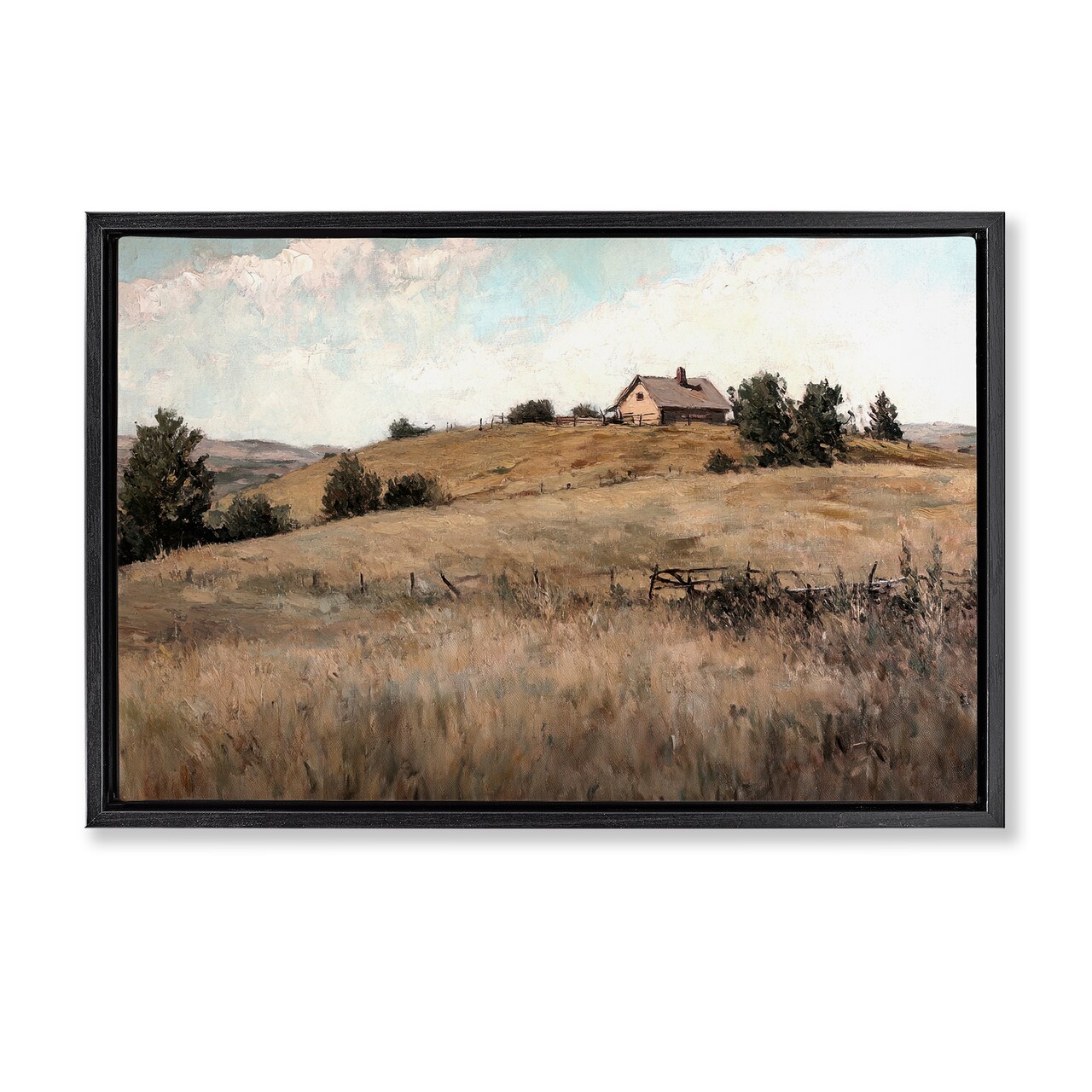 Stupell Industries Western Landscape Rolling Hill Floating Frame, design by Petal Prints Design